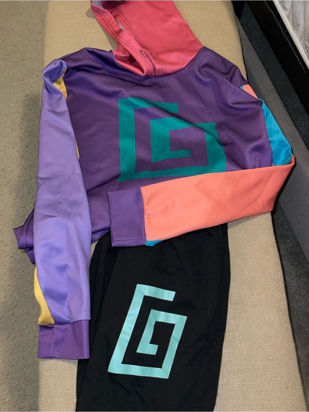 Karl Jacob’s matching sweatsuit
